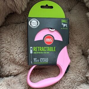 Pink Retractable Dog Leash